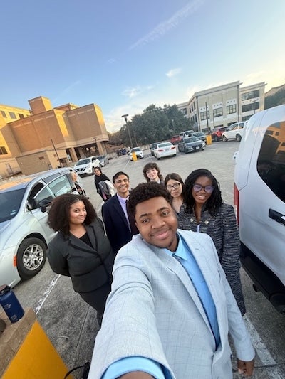 L to R: Daijah Wilson, Vedant Khadiya, Osi Okafor, Reed Zimmerman, Maria Barajas, Ola Oladipo