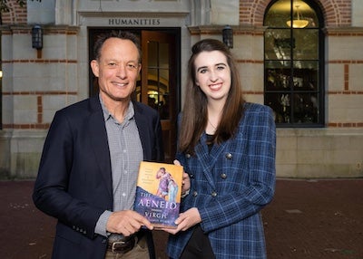 Scott McGill, Deedee McMurtry Professor in Humanities, and Susannah Wright ’18, assistant professor of Modern and Classical Languages, Literatures and Cultures, with the release of their translation of Virgil’s The Aeneid.
